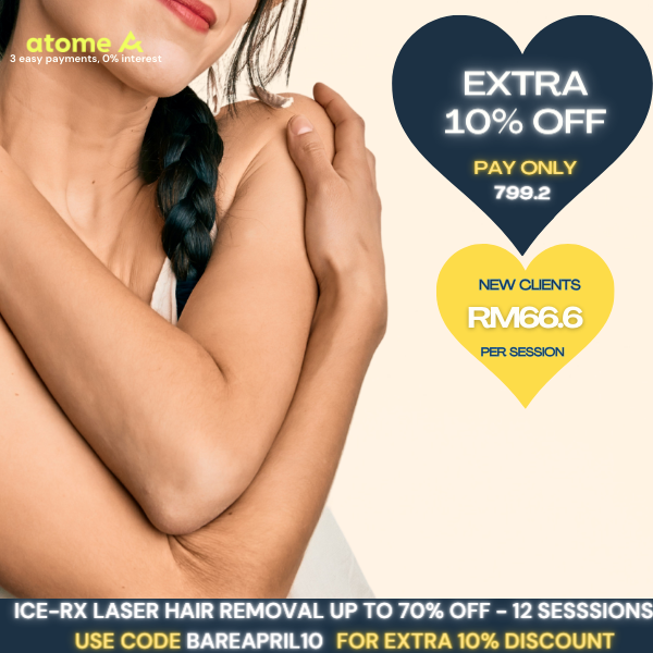 Half Arms 12 sessions ICE Diode Laser Hair Removal RM888